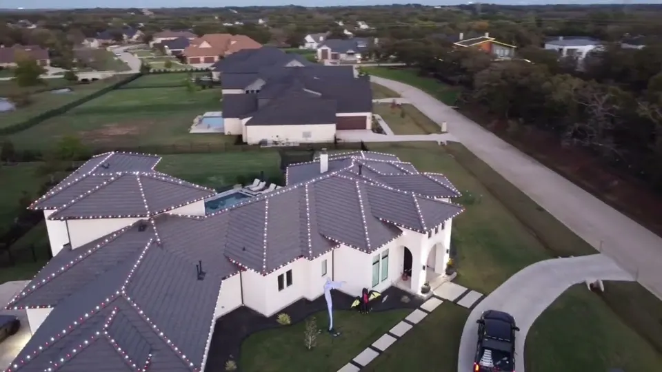 Candy Cane Pattern on a Cement Tile Roof video thumbnail